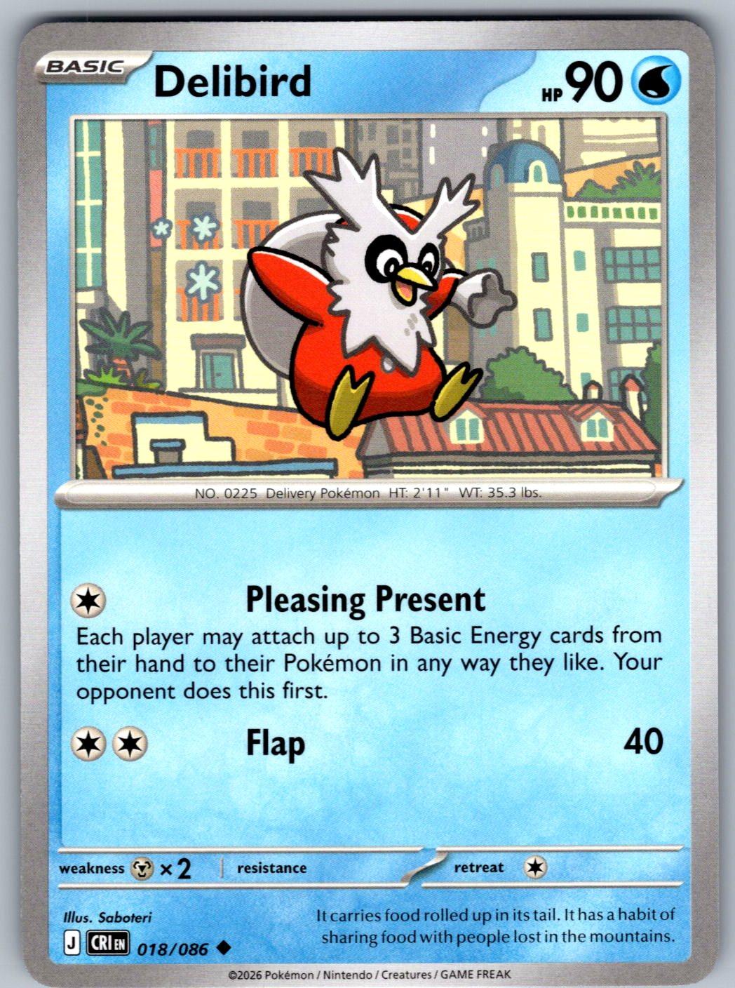 Delibird 018/086 Chaos Rising Pokemon