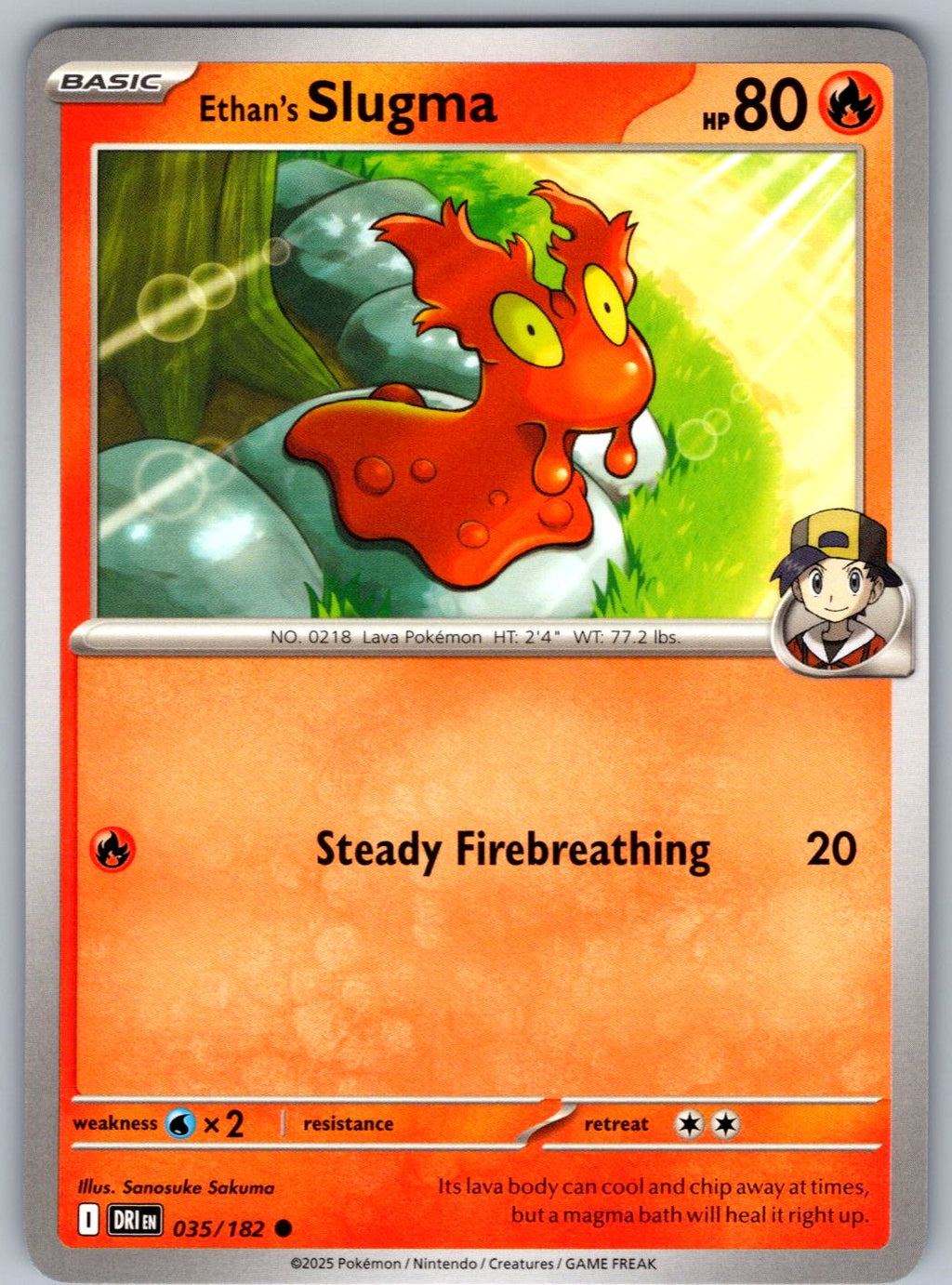 Ethan's Slugma 035/182 Destined Rivals Pokemon