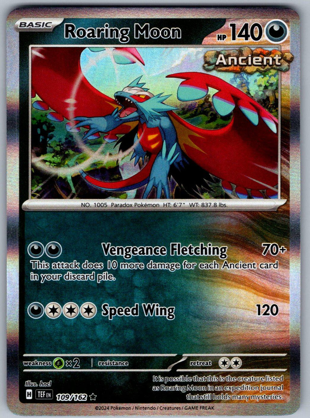 Roaring Moon 109/162 Temporal Forces Pokemon Holo