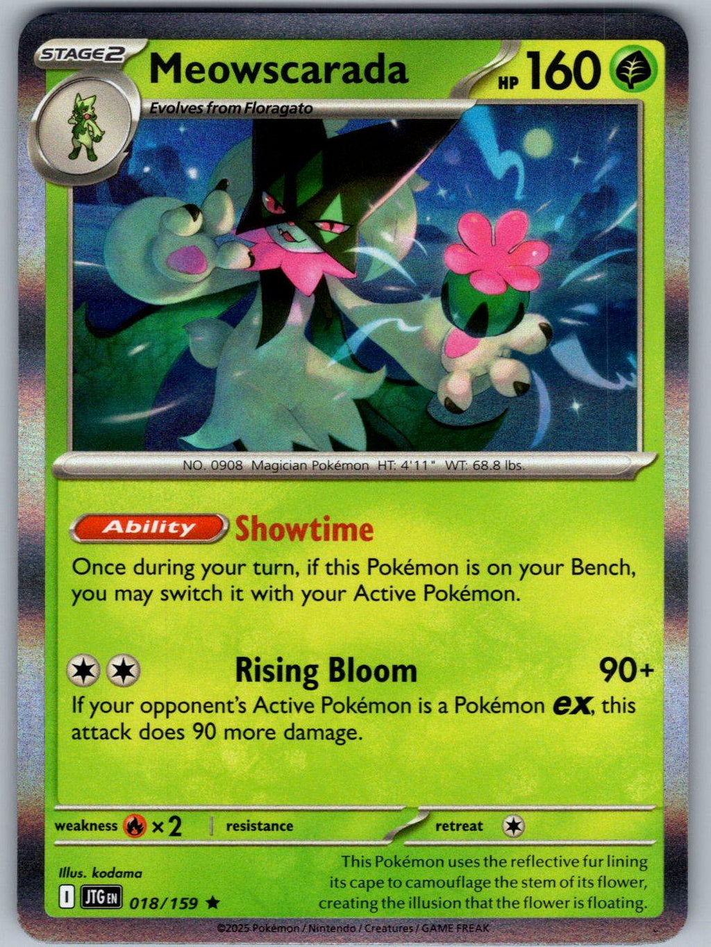 Meowscarada 018/159 Journey Together Pokemon Holo