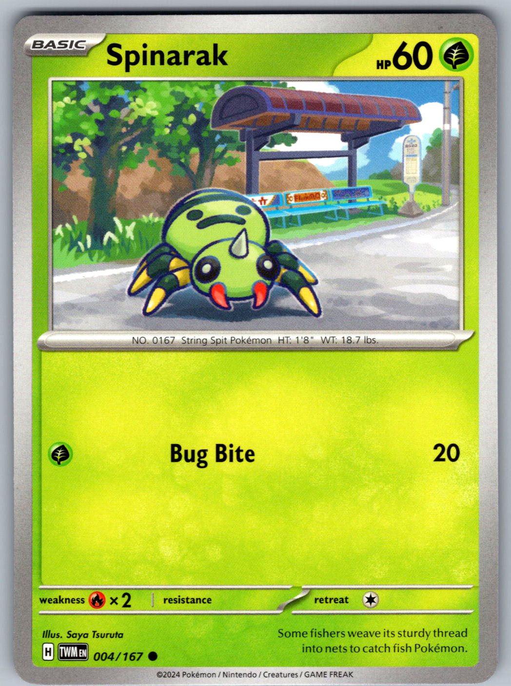 Spinarak 004/167 Twilight Masquerade Pokemon
