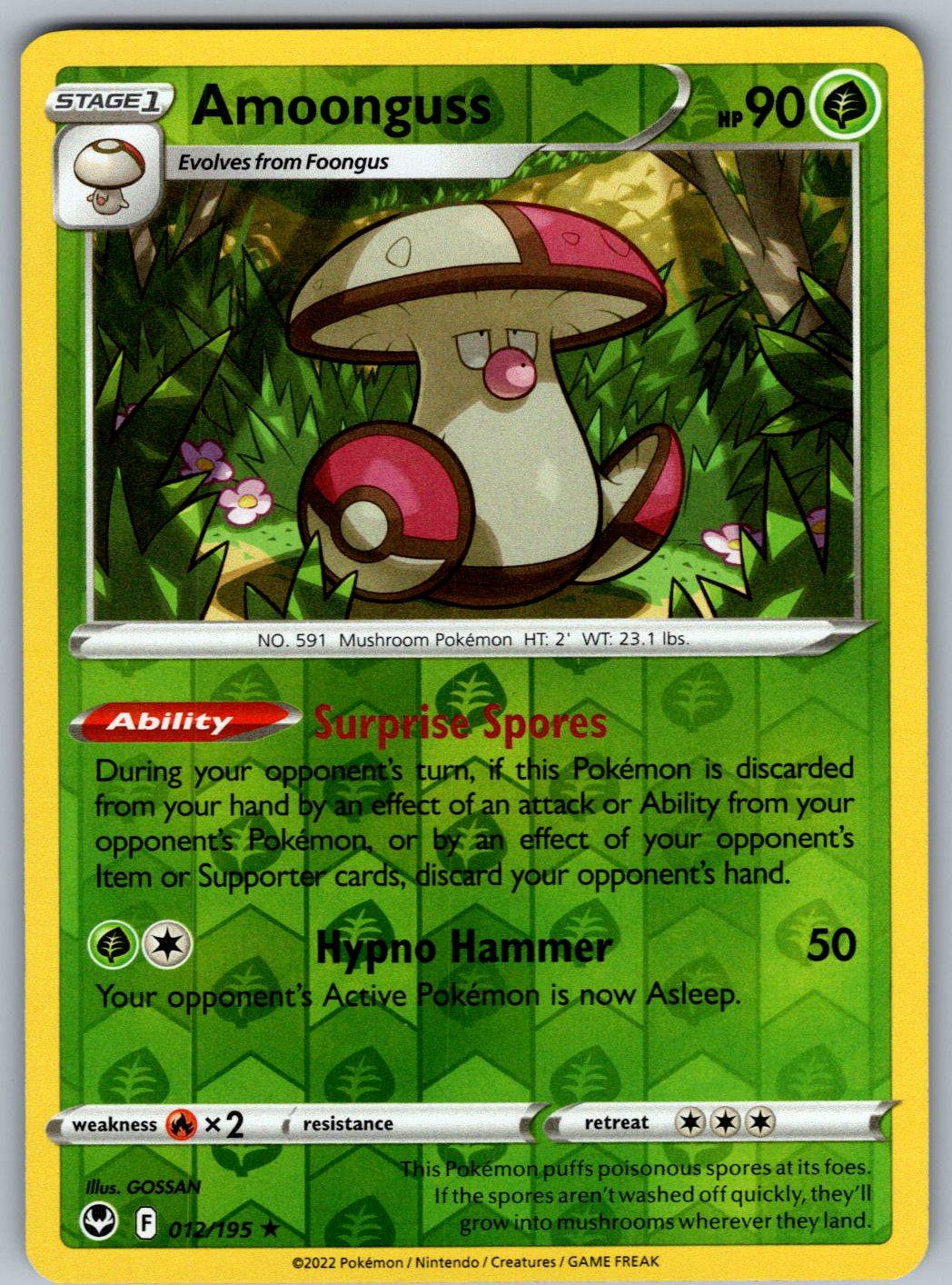 Amoonguss 012/195 Silver Tempest Pokemon Reverse Holo