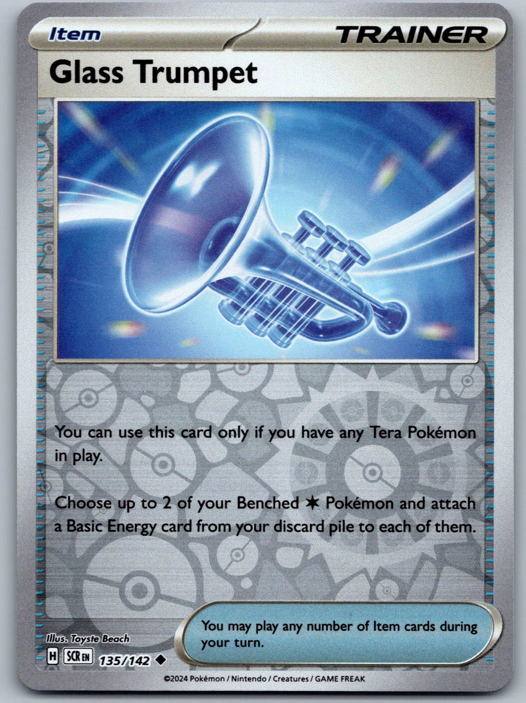 Glass Trumpet 135/142 Stellar Crown Pokemon Reverse Holo