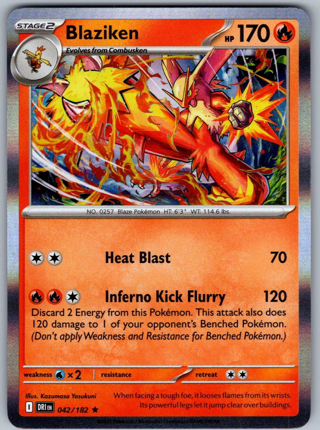 Blaziken 042/182 Destined Rivals Pokemon Holo
