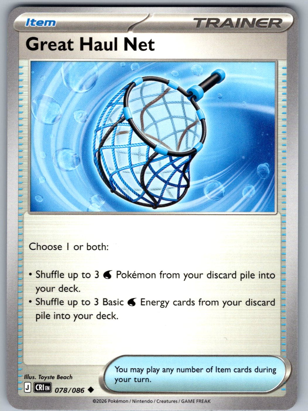 Great Haul Net 078/086 Chaos Rising Pokemon