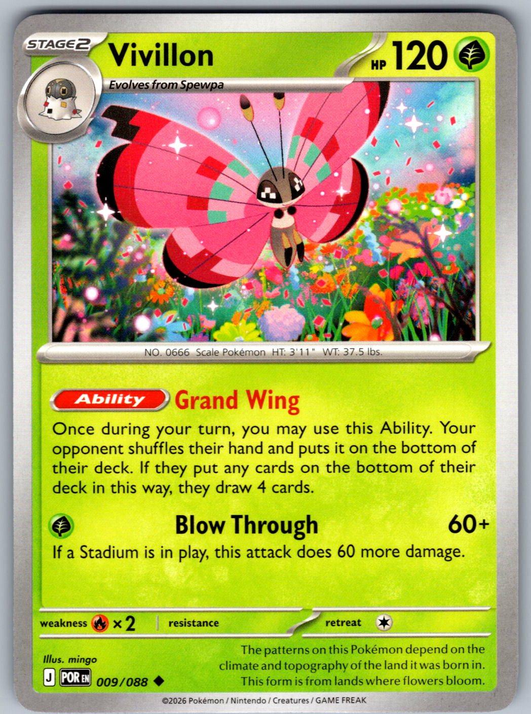 Vivillon 009/088 Perfect Order Pokemon