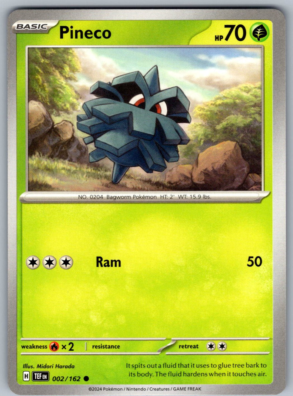 Pineco 002/162 Temporal Forces Pokemon