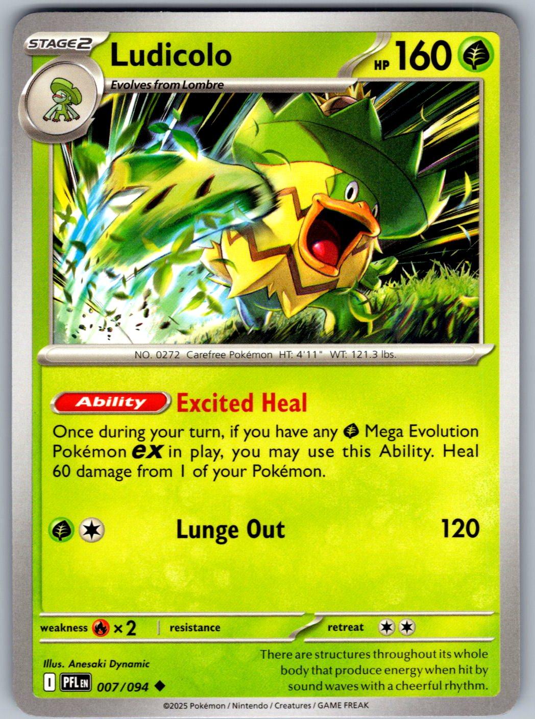 Ludicolo 007/094 Phantasmal Flames Pokemon