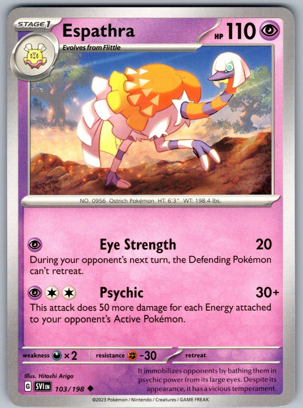 Espathra 103/198 Scarlet & Violet Pokemon