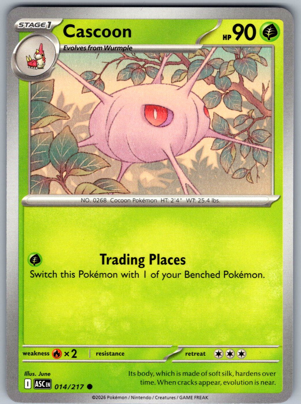 Cascoon 014/217 Ascended Heroes Pokemon