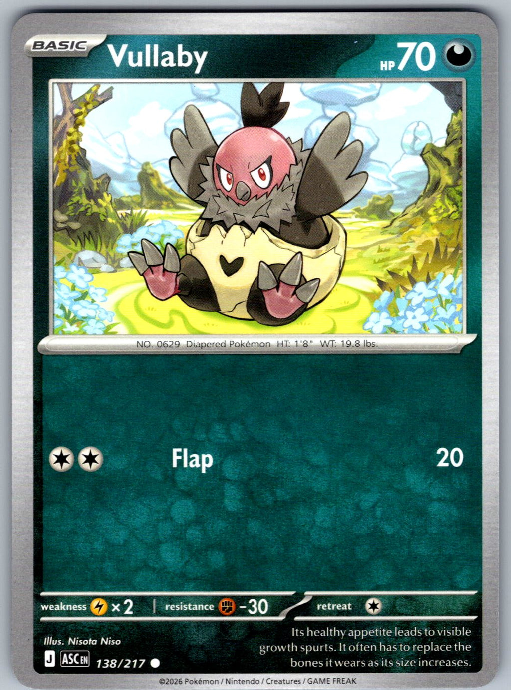 Vullaby 138/217 Ascended Heroes Pokemon