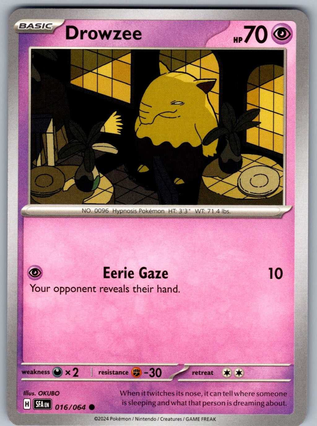 Drowzee 016/064 Shrouded Fable Pokemon
