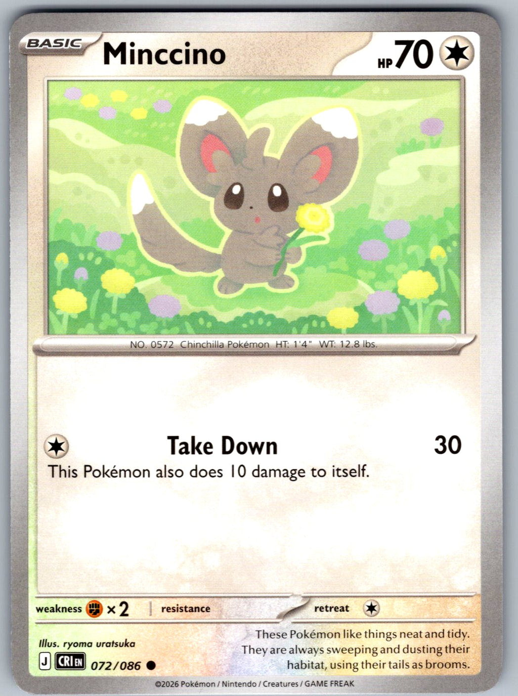 Minccino 072/086 Chaos Rising Pokemon