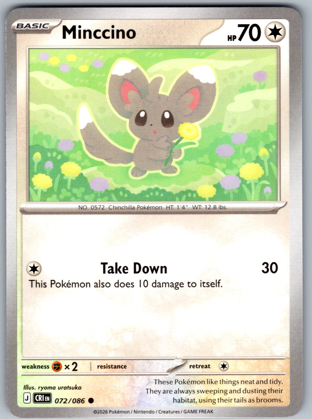 Minccino 072/086 Chaos Rising Pokemon