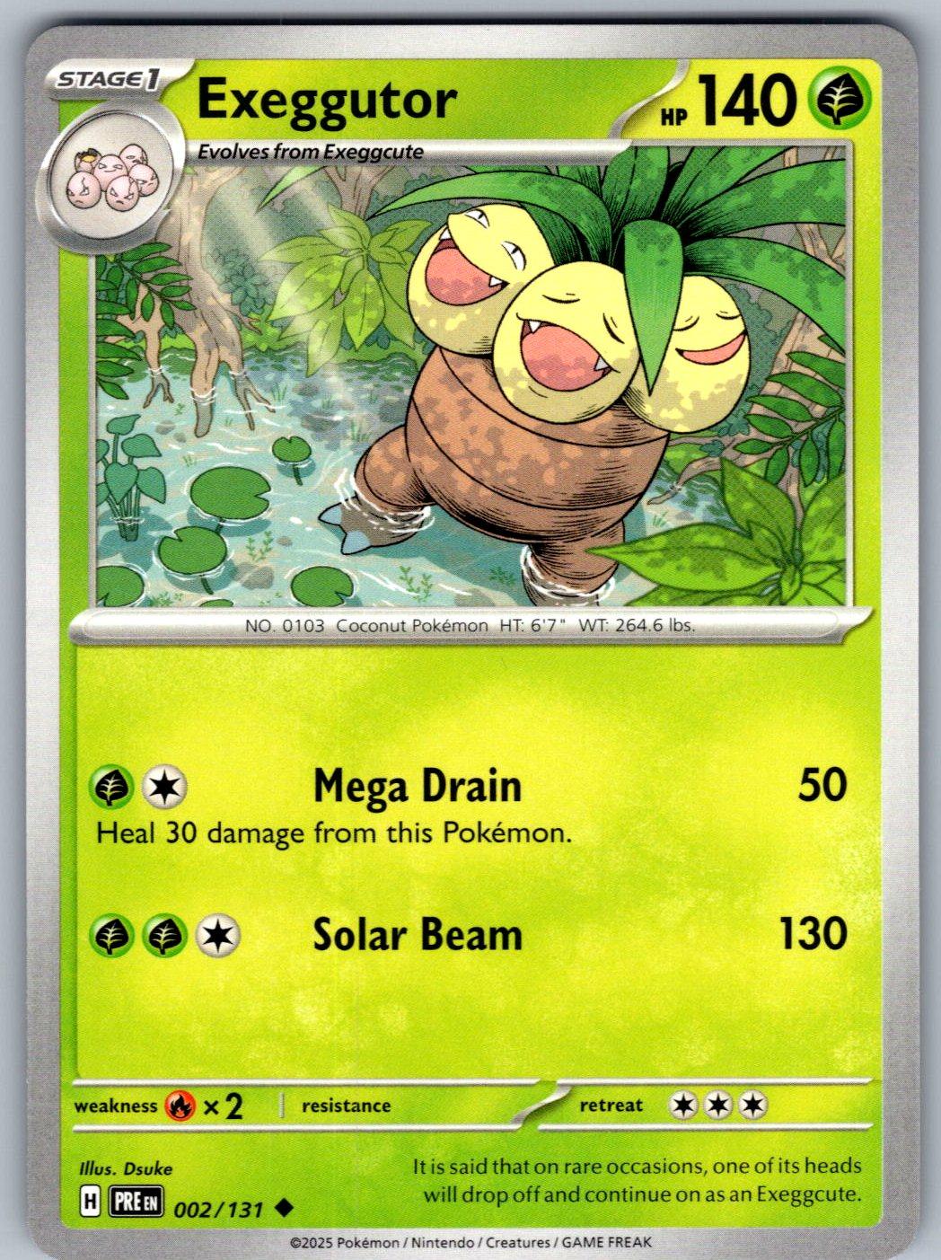 Exeggutor 002/131 Prismatic Evolutions Pokemon
