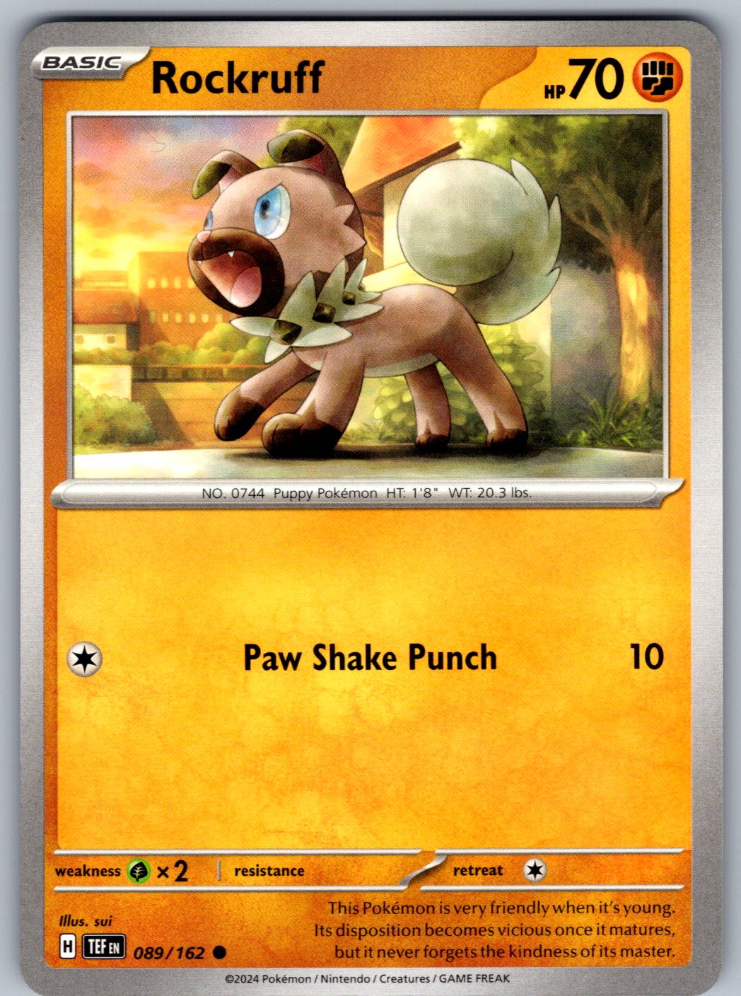 Rockruff 089/162 Temporal Forces Pokemon