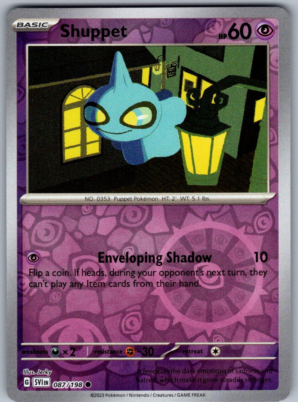 Shuppet 087/198 Scarlet & Violet Pokemon Reverse Holo