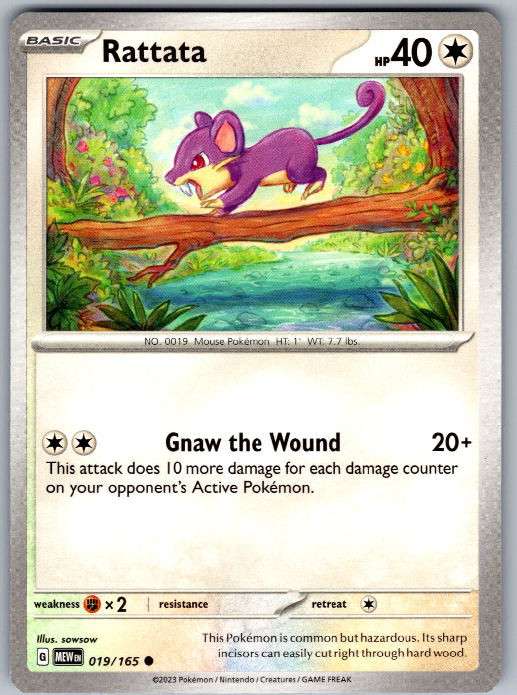 Rattata 019/165 151 Pokemon