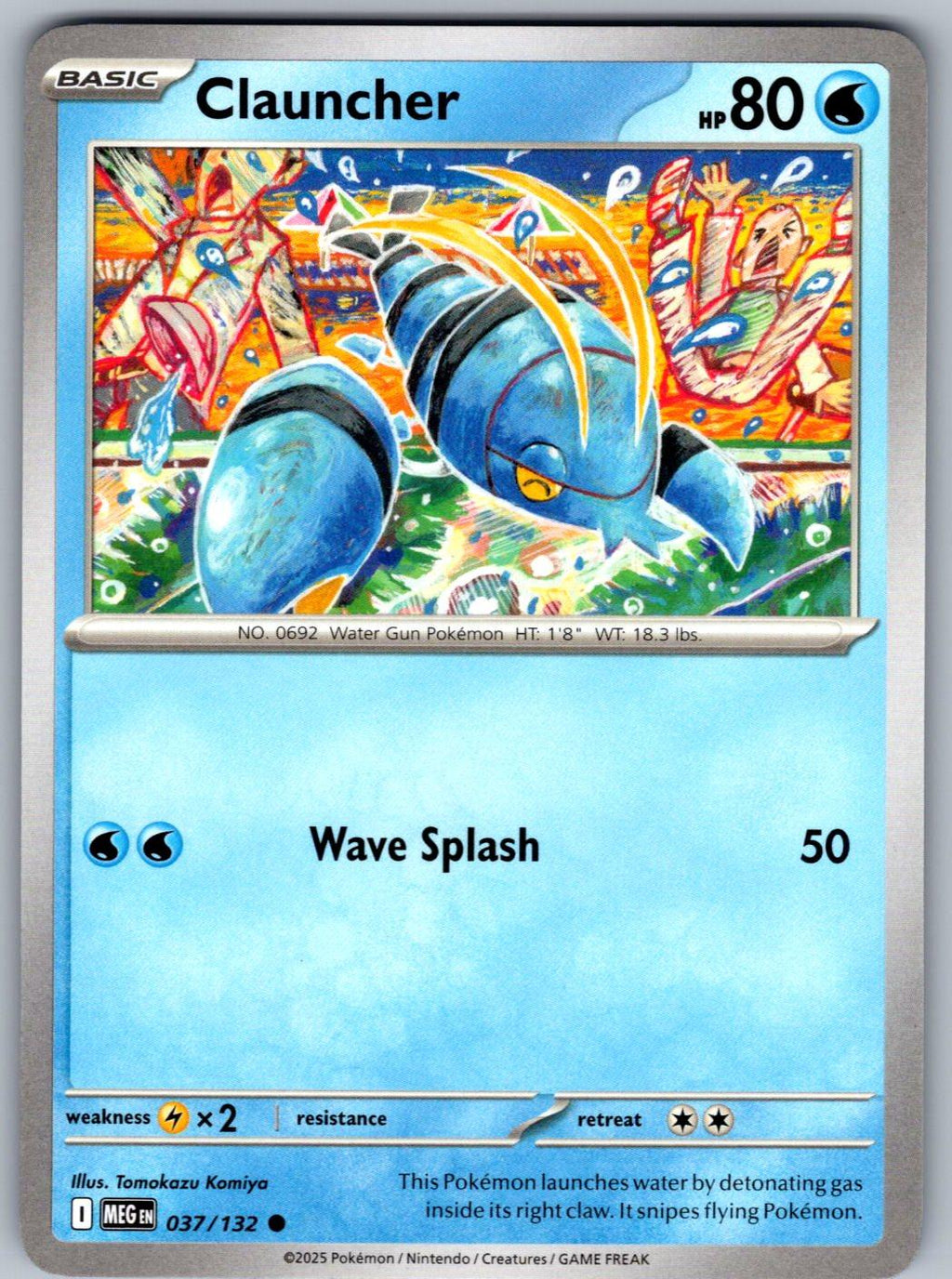 Clauncher 037/132 Mega Evolution Pokemon