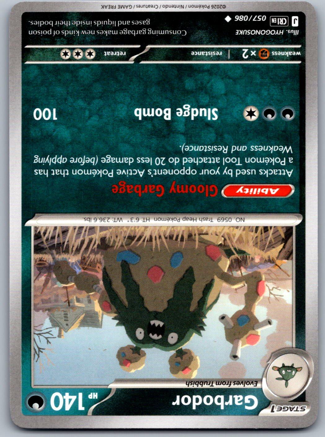 Garbodor 057/086 Chaos Rising Pokemon