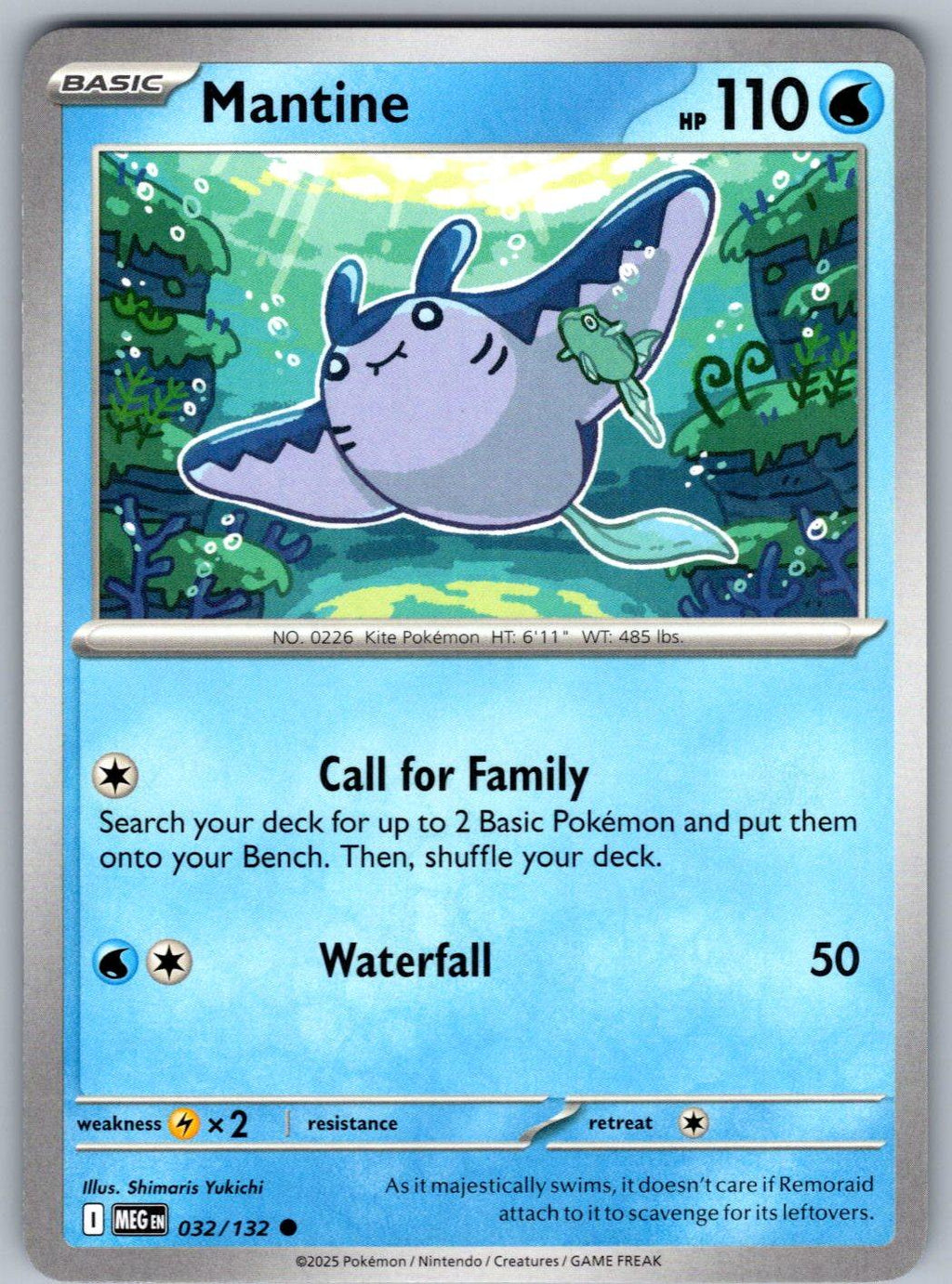 Mantine 032/132 Mega Evolution Pokemon