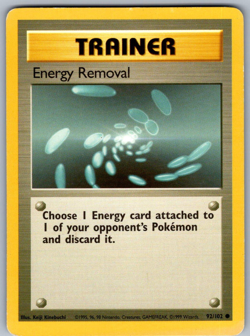 Energy Removal 92/102 Base Set Unlimited Pokemon