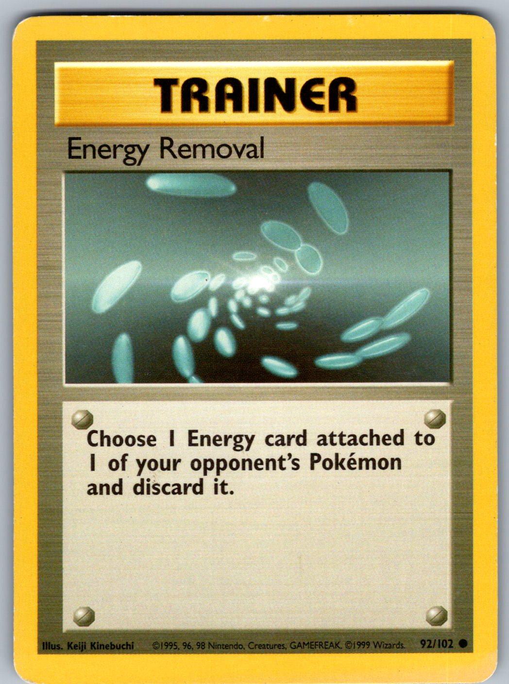 Energy Removal 92/102 Base Set Unlimited Pokemon