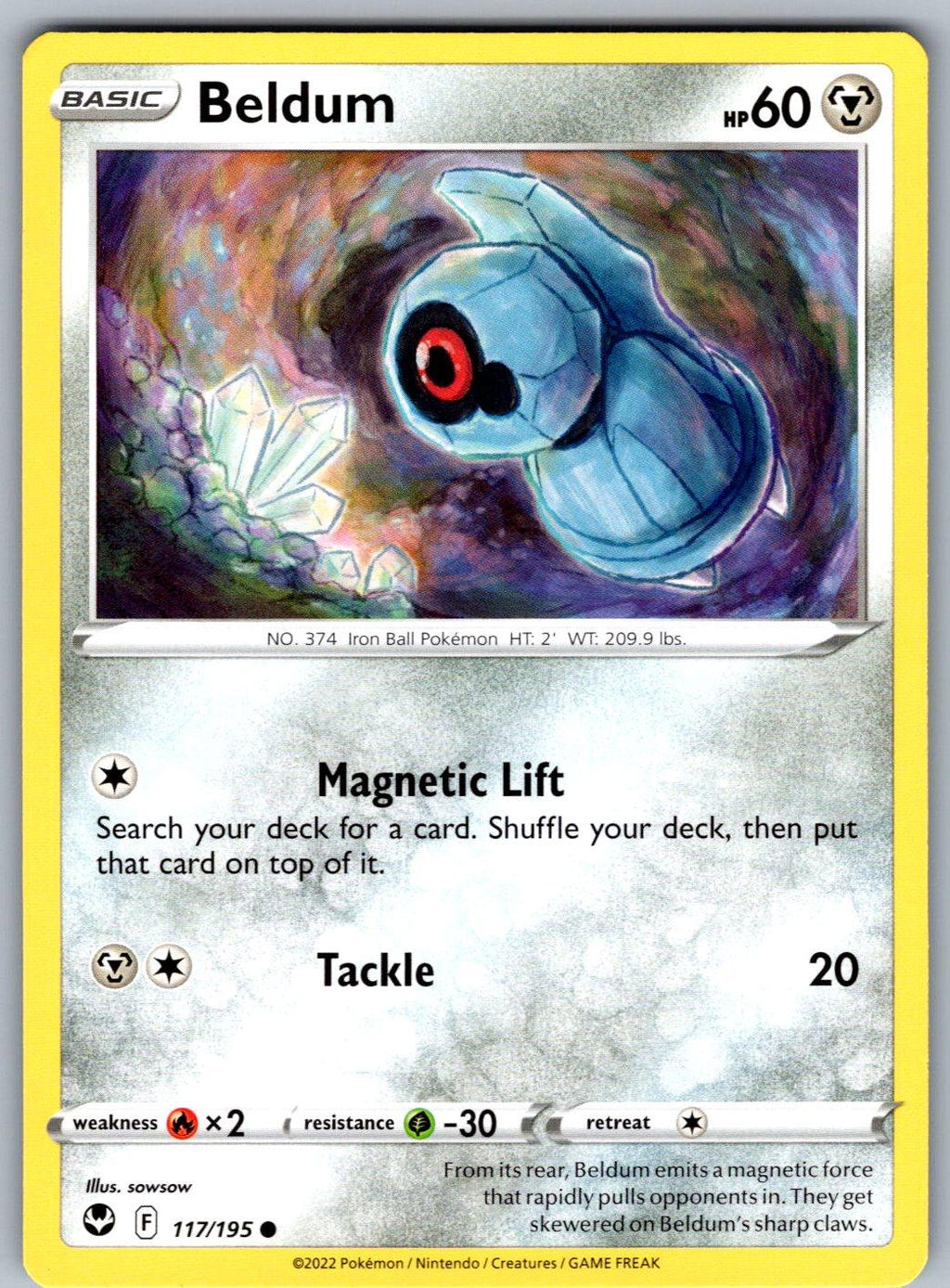 Beldum 117/195 Silver Tempest Pokemon
