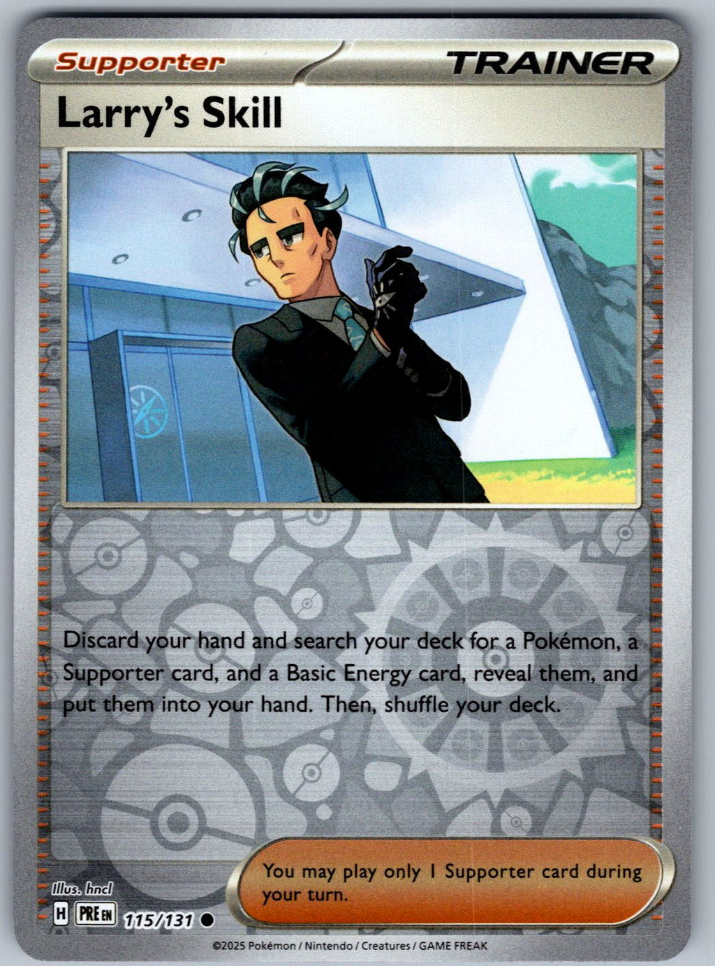 Larry's Skill 115/131 Prismatic Evolutions Pokemon Reverse Holo