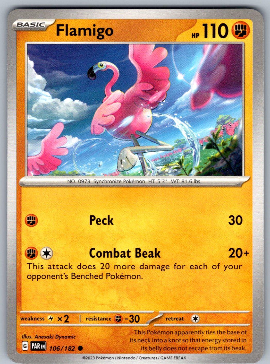 Flamigo 106/182 Paradox Rift Pokemon