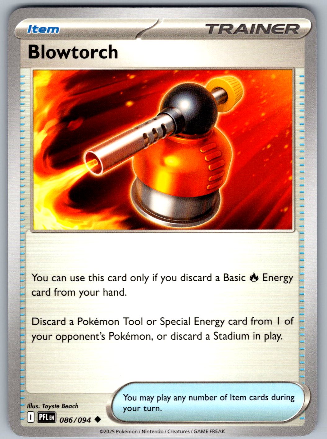 Blowtorch 086/094 Phantasmal Flames Pokemon