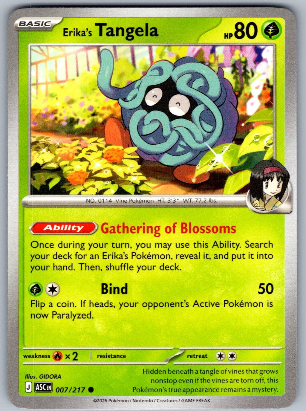 Erika's Tangela 007/217 Ascended Heroes Pokemon