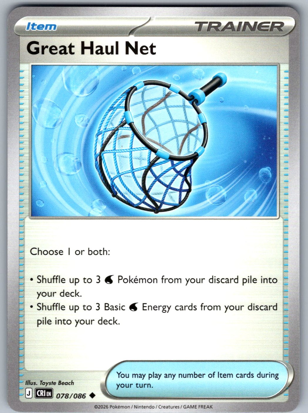 Great Haul Net 078/086 Chaos Rising Pokemon