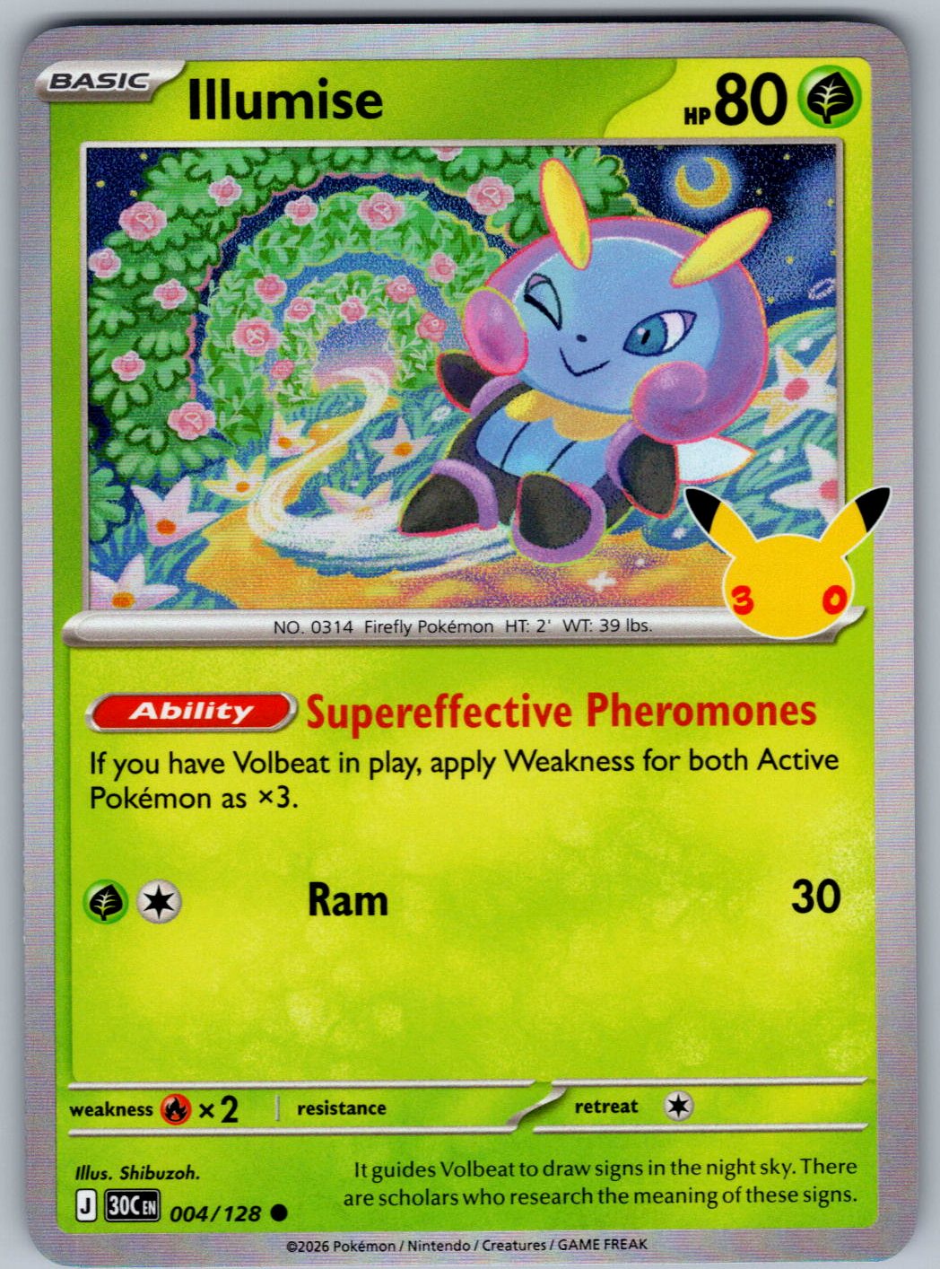 Illumise 004/128 ME: 30th Celebration Pokemon Holo