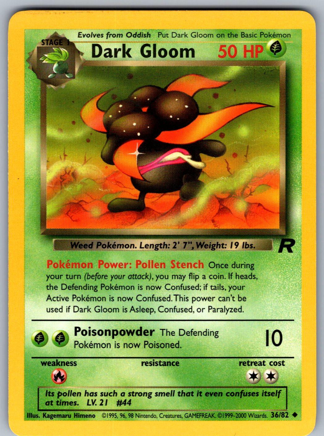 Dark Gloom 36/82 Team Rocket Pokemon Unlimited