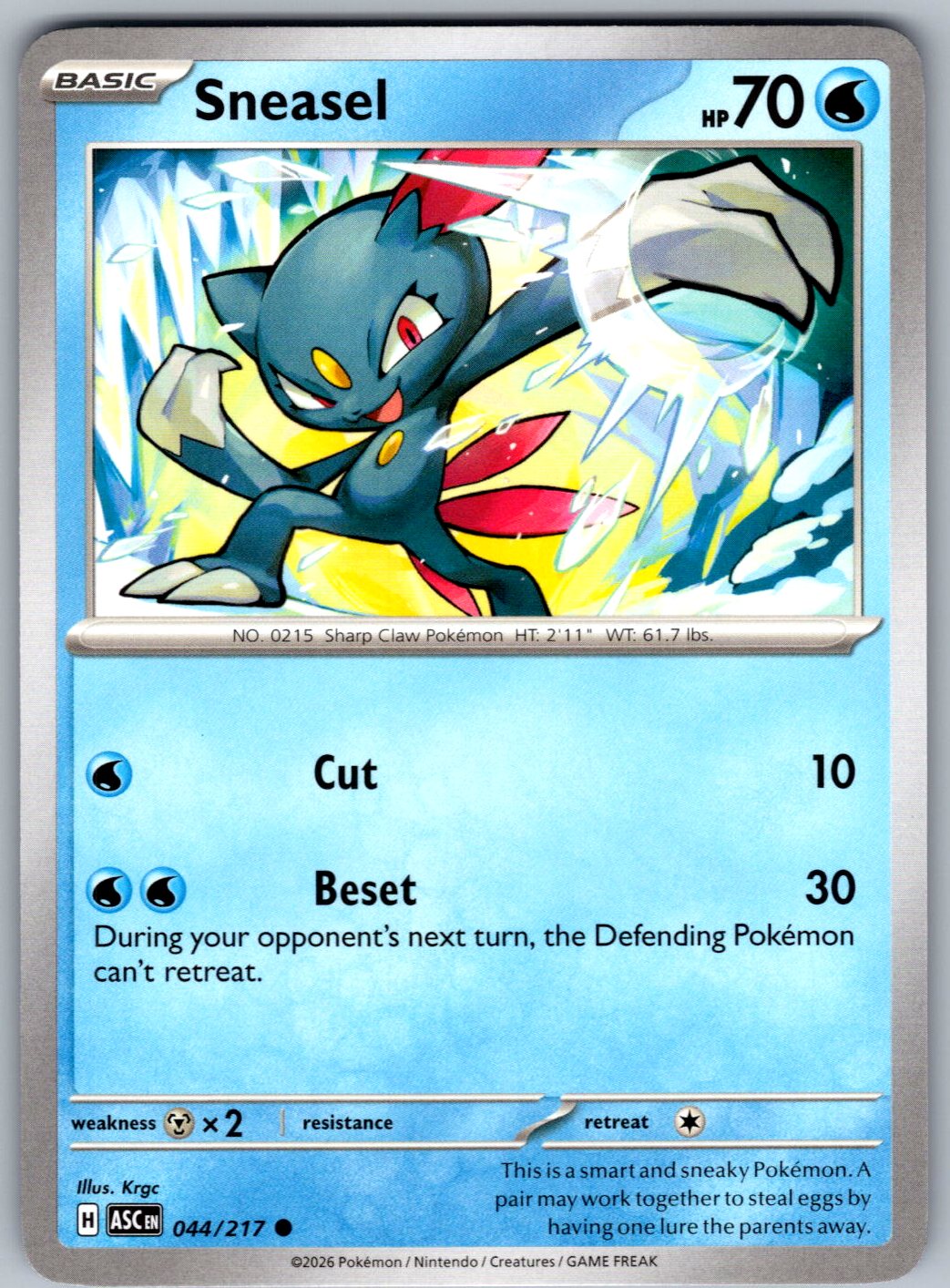 Sneasel 044/217 Ascended Heroes Pokemon