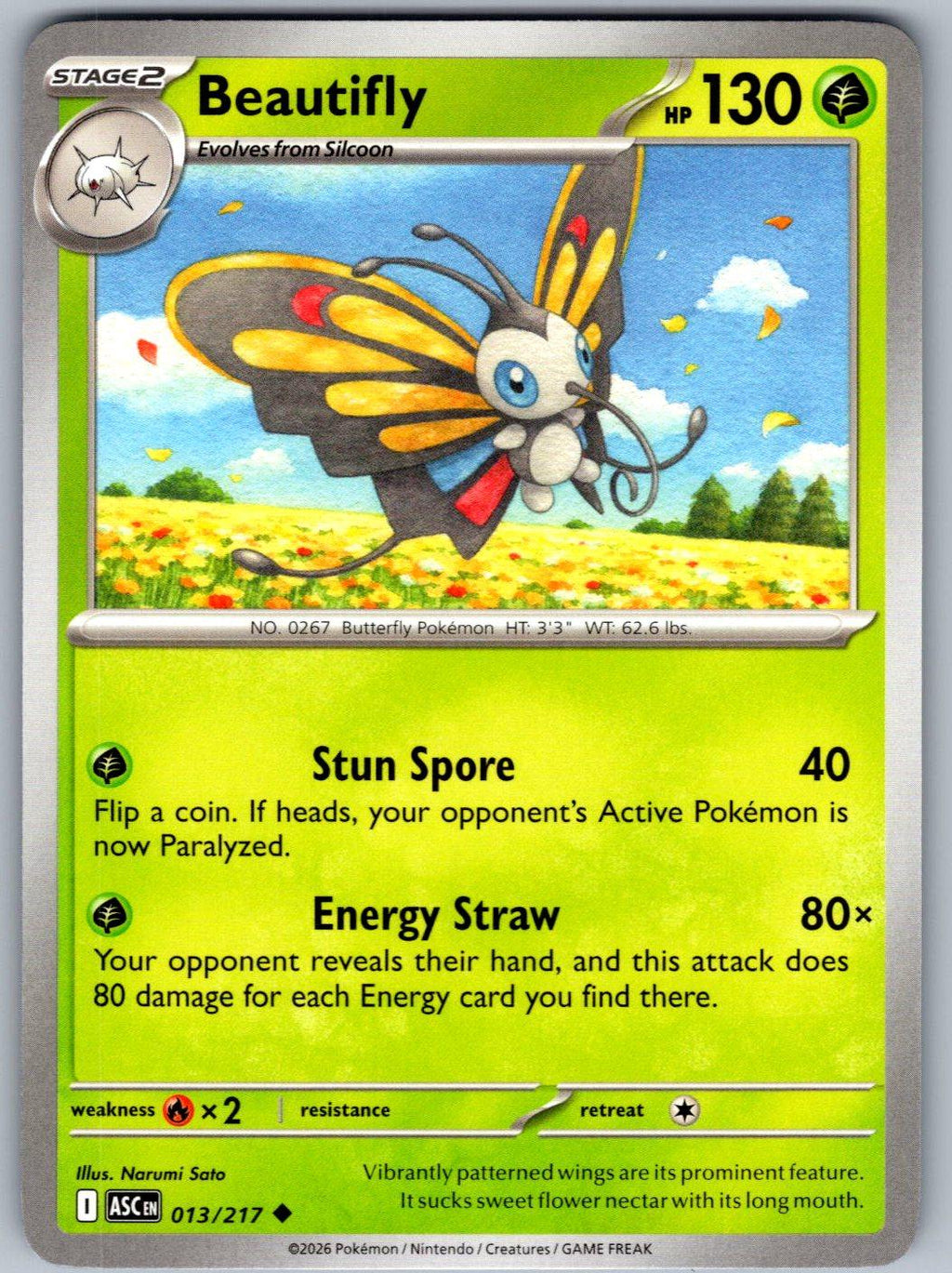 Beautifly 013/217 Ascended Heroes Pokemon