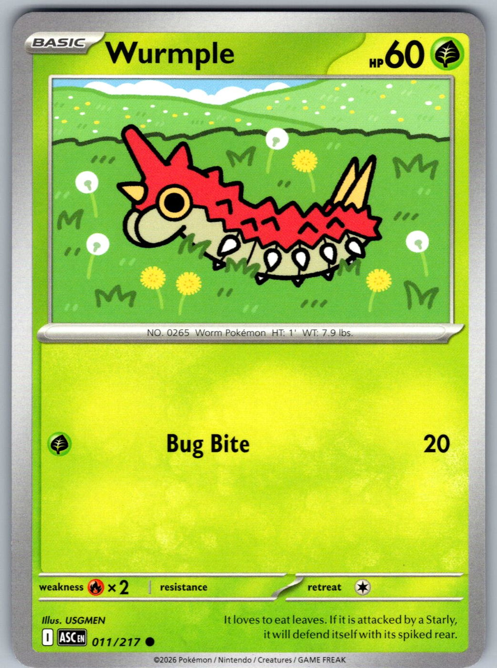 Wurmple 011/217 Ascended Heroes Pokemon