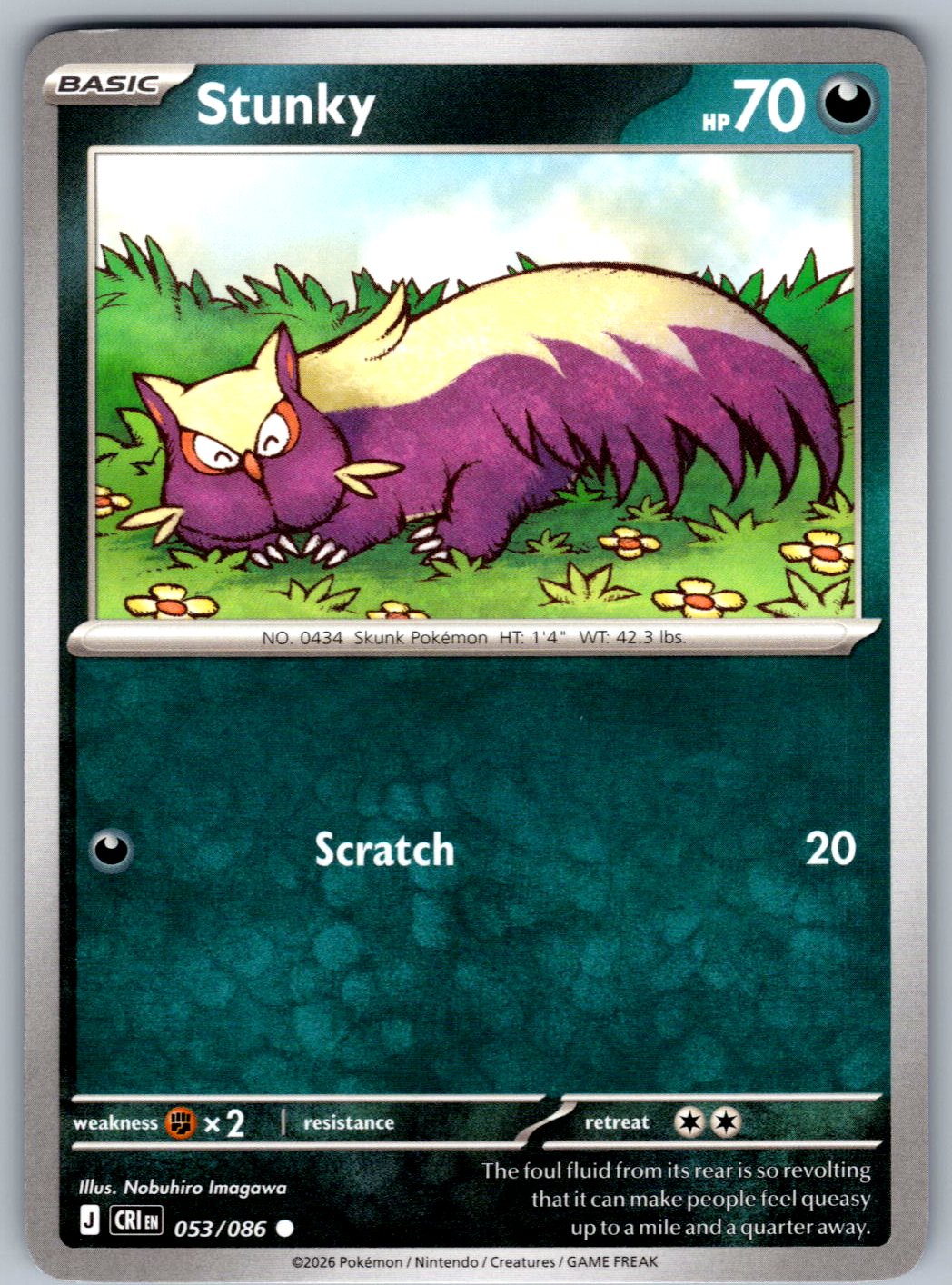 Stunky 053/086 Chaos Rising Pokemon