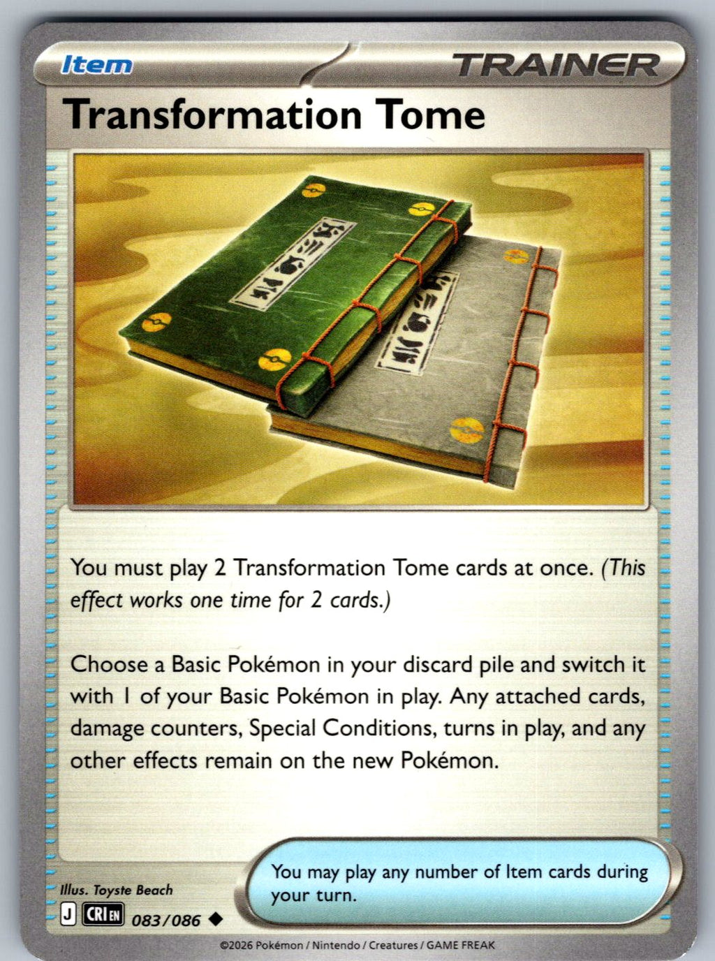 Transformation Tome 083/086 Chaos Rising Pokemon
