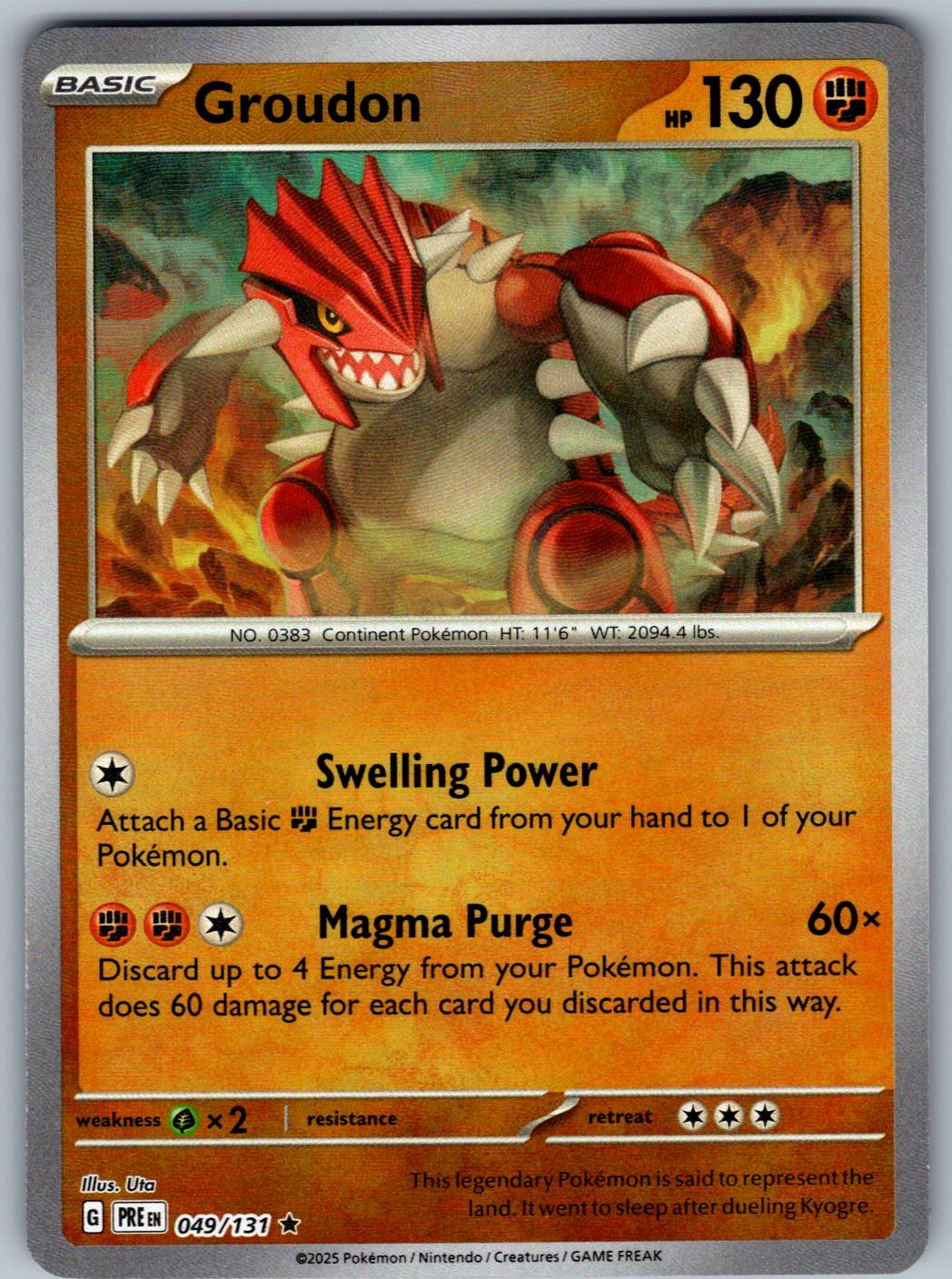 Groudon (Poke Ball Pattern) 049/131 Prismatic Evolutions Pokemon Holo