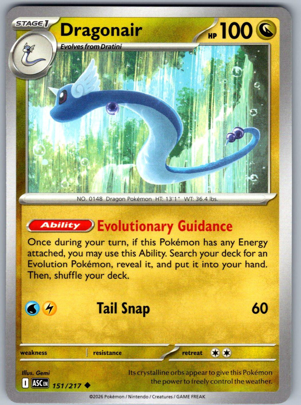 Dragonair 151/217 Ascended Heroes Pokemon