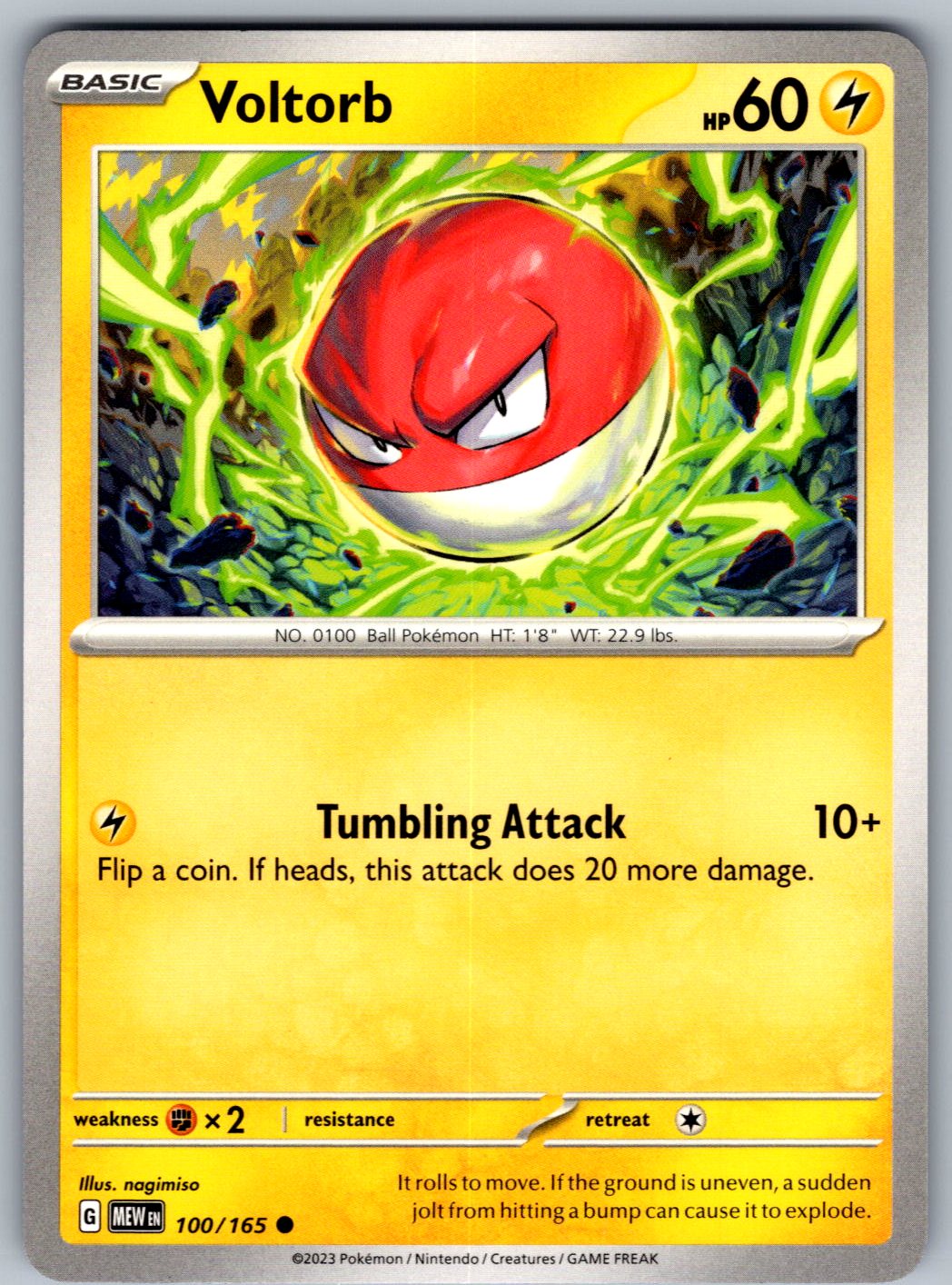 Voltorb 100/165 151 Pokemon