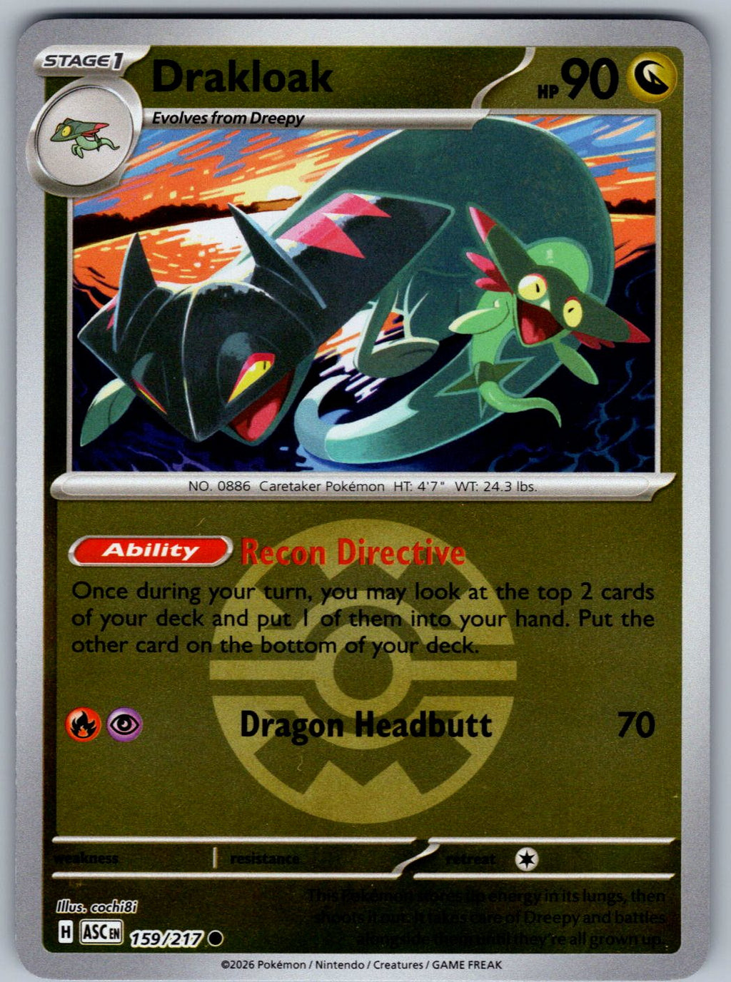 Drakloak (Quick Ball) 159/217 Ascended Heroes Pokemon Reverse Holo