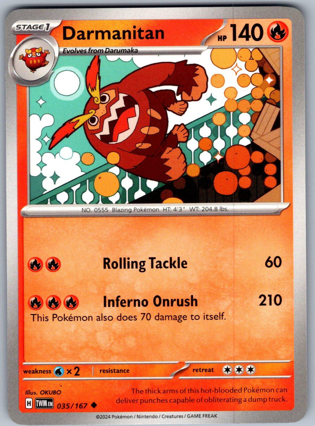 Darmanitan 035/167 Twilight Masquerade Pokemon