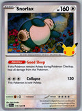 Snorlax 119/128 ME: 30th Celebration Pokemon Holo