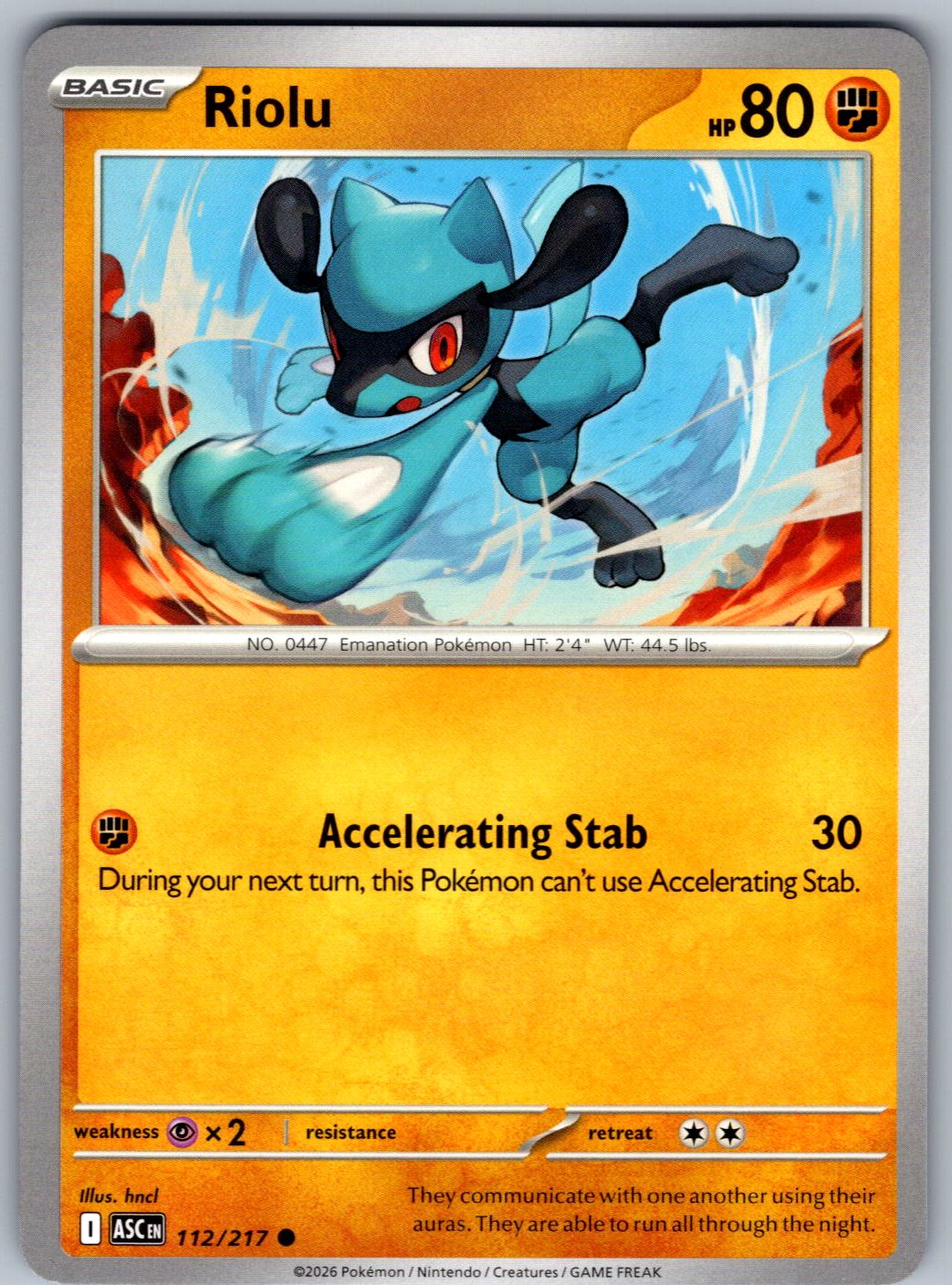 Riolu 112/217 Ascended Heroes Pokemon