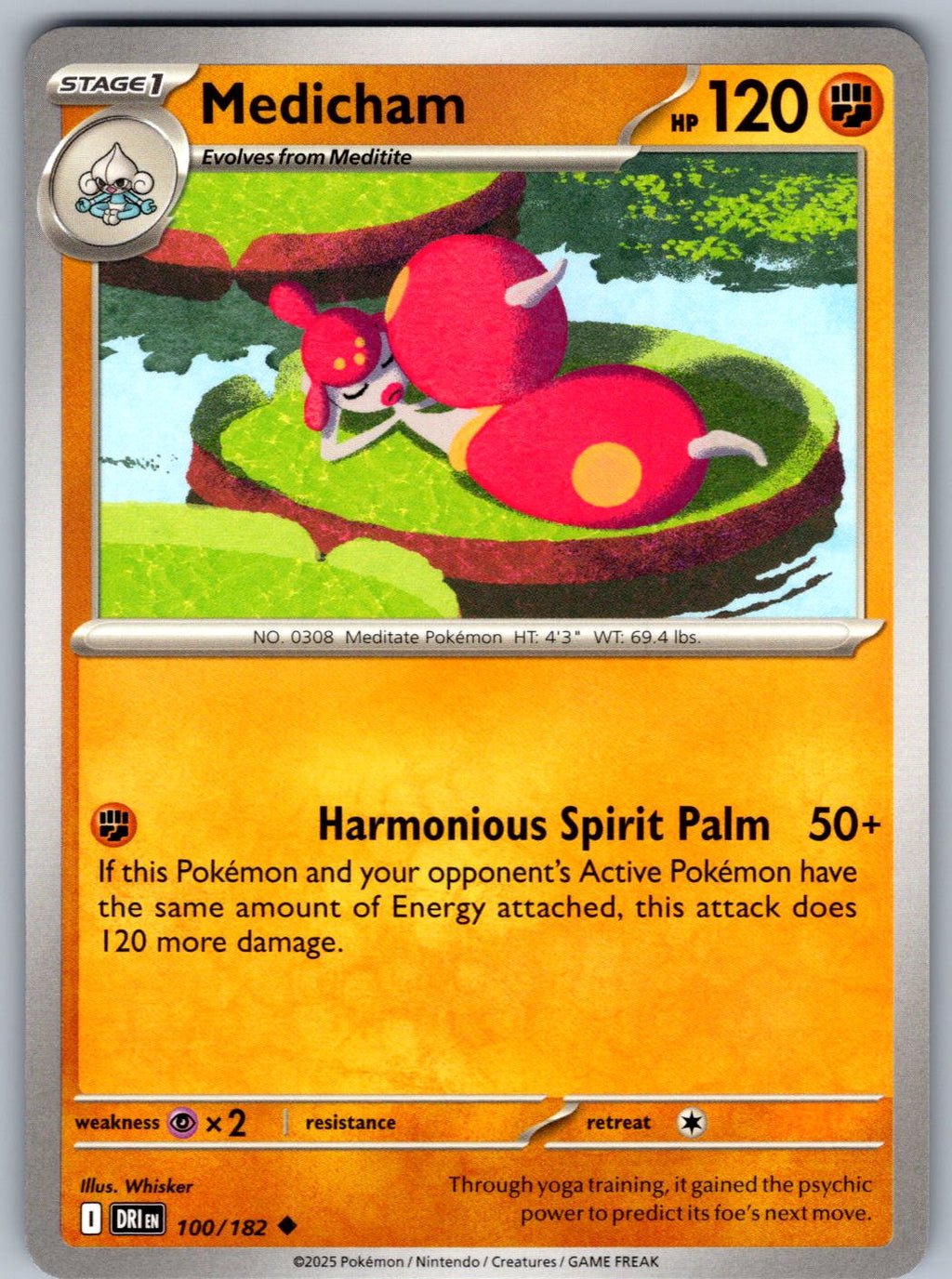 Medicham 100/182 Destined Rivals Pokemon