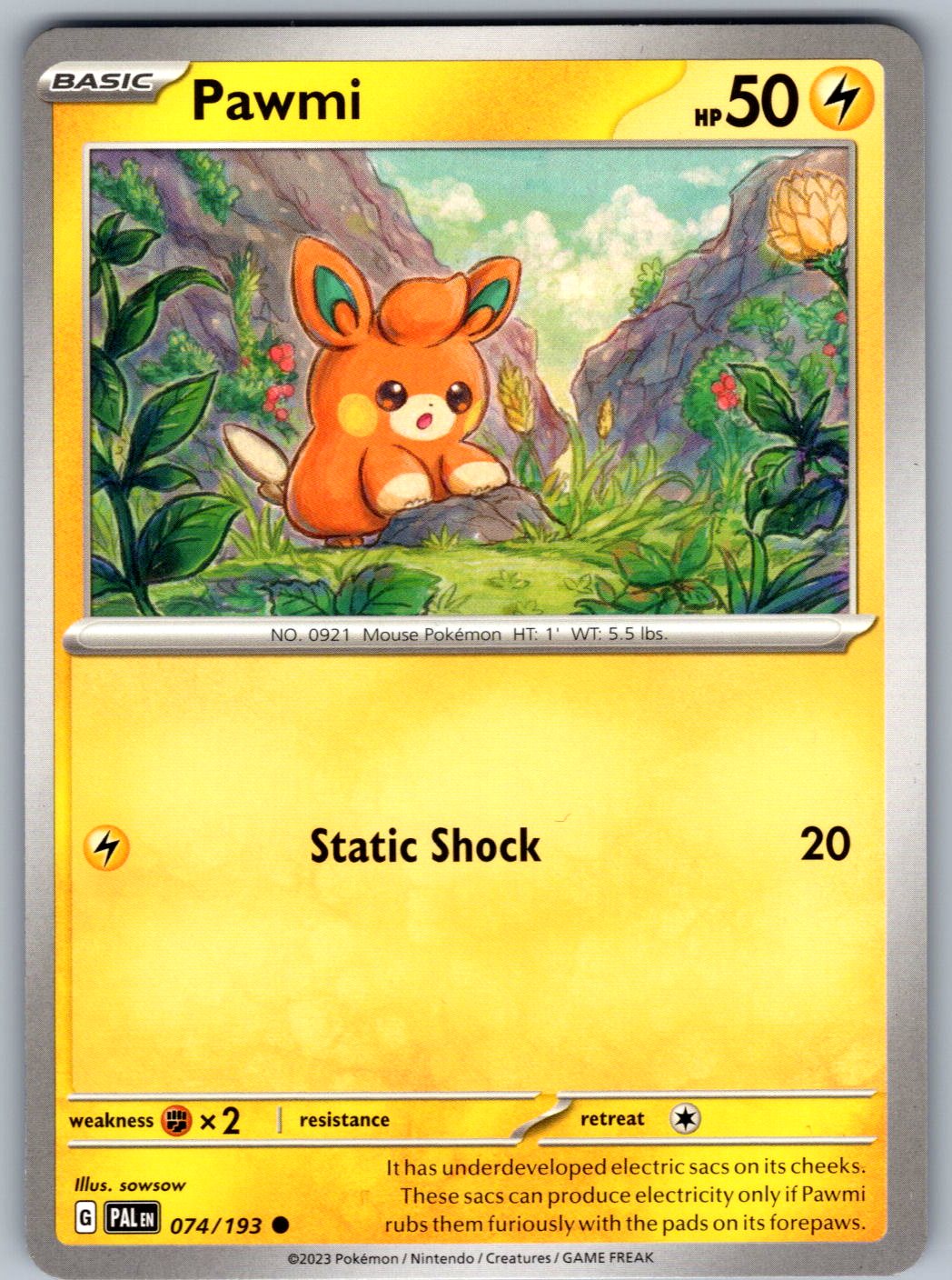 Pawmi 074/193 Paldea Evolved Pokemon