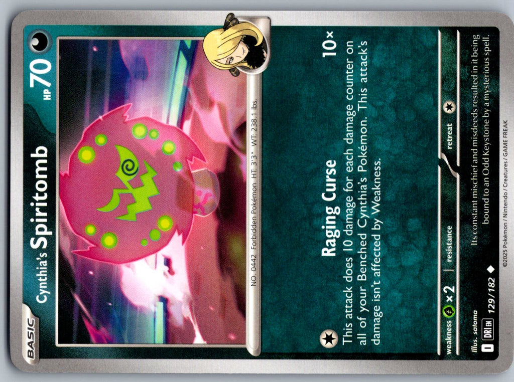 Cynthia's Spiritomb 129/182 Destined Rivals Pokemon